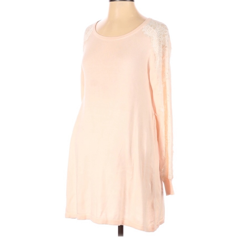 Pink & white lace Motherhood maternity sweater